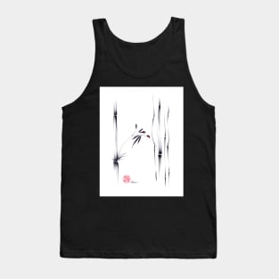 Best of Friends - Sumie ink brush pen ladybug friendship painting Tank Top